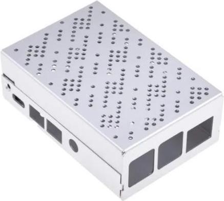 Produktbild OKdo ZP-0095 - Aluminiumgehäuse in Grau zur Verwendung mit Raspberry Pi 4
