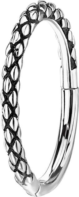 Image du produit Star Piercing Micro anneau segment pliable argent peau de lézard (Acier chirurgical 316L)