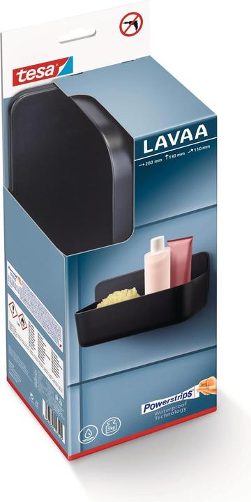 Actual product image tesa LAVAA shower basket, medium incl. adhesive solution without drilling