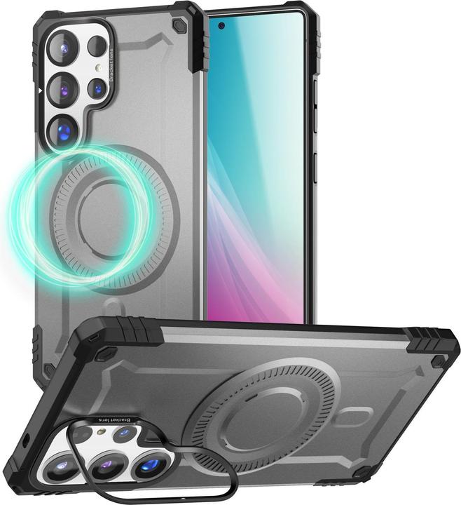 Immagine prodotto Nalia Granite - Armor Panzer Hülle mit MagSafe Ring und Ständer - Military Hardcase (Samsung Galaxy S25 Ultra)