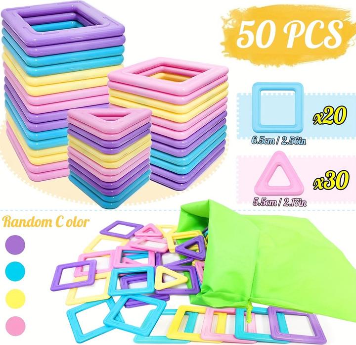 Produktbild Activity Board Macaron Magnetische Bauklötze, Macaron Farbe DIY Magnetische STEM Spielzeug, Lernende Educational