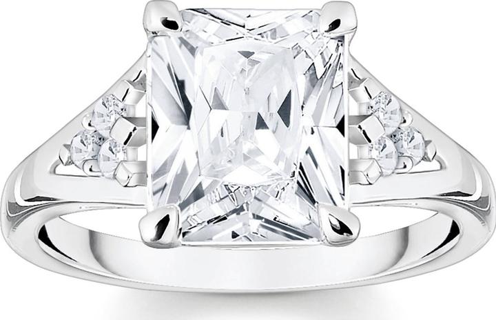 Image du produit Thomas Sabo Bague pierre blanche argent (54, Argent 925)