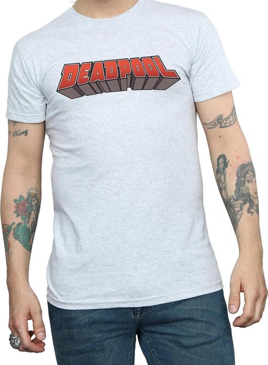 Actual product image Mens Deadpool Text Logo T-Shirt (L)