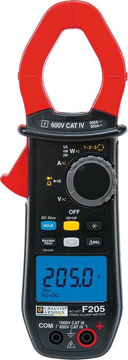 Actual product image Chauvin Arnoux Current clamp, hand multimeter di (CAT III 1000V, CAT IV 600V)