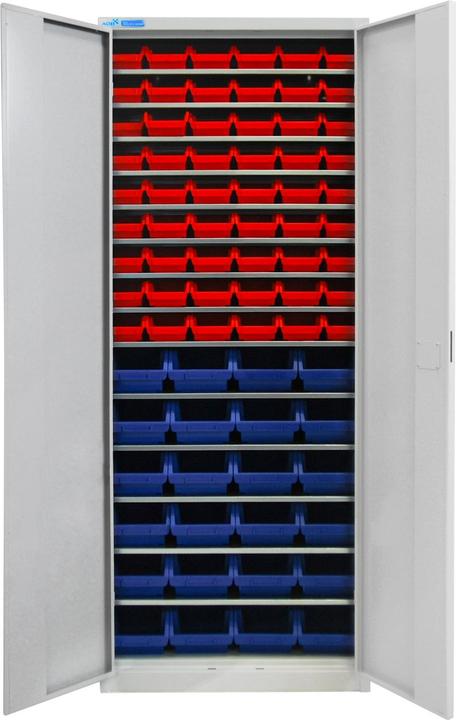 Produktbild ADB Stahlschrank 40826 lichtgrau 71,0 x 30,0 x 195,0 cm, teilzerlegt (17 cm, 12.60 cm)