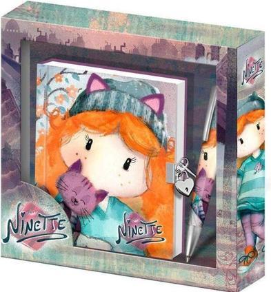 Actual product image Forever Ninette Gift Box Padlock Diary and Pen Cute