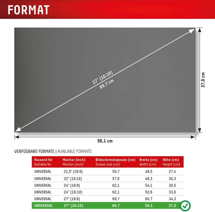 Actual product image Displex Privacy Safe, Desktop Monitor Blickschutzfilter (27", 16 : 10)