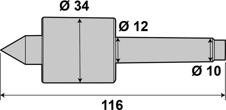Image du produit Paulimot Mitlaufende Zentrierspitze MK1