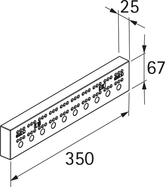 Actual product image Hettich Plastic spacer strip Nominal length 270, 300, 350, 400, 450, 500, 550, 650 mm