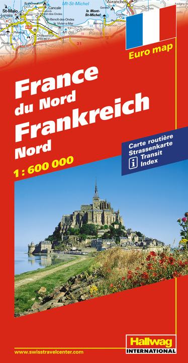 Frankreich Nord Strassenkarte 1:600 000