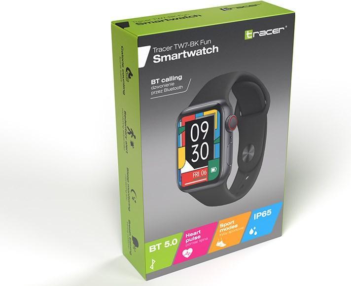 Produktbild Tracer Tra TW7-BK FUN schwarze multifunktionale Smartwatch