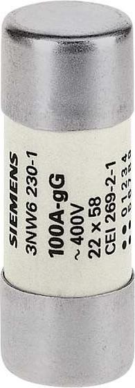 Produktbild Siemens Keramiksicherung MT 63A 500V AC 22x58mm 3NW6222-1 (Zylindersicherung, 63 A)
