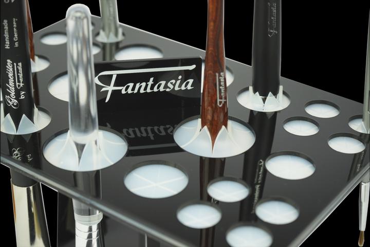Actual product image Brush stand angular black for 26 brushes