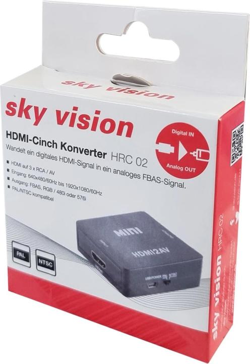 Actual product image Sky Vision HDMI to RCA Converter