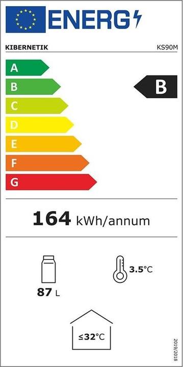 Etichetta energetica Kibernetik Party Cooler KS90M Acciaio cromato (87 l)