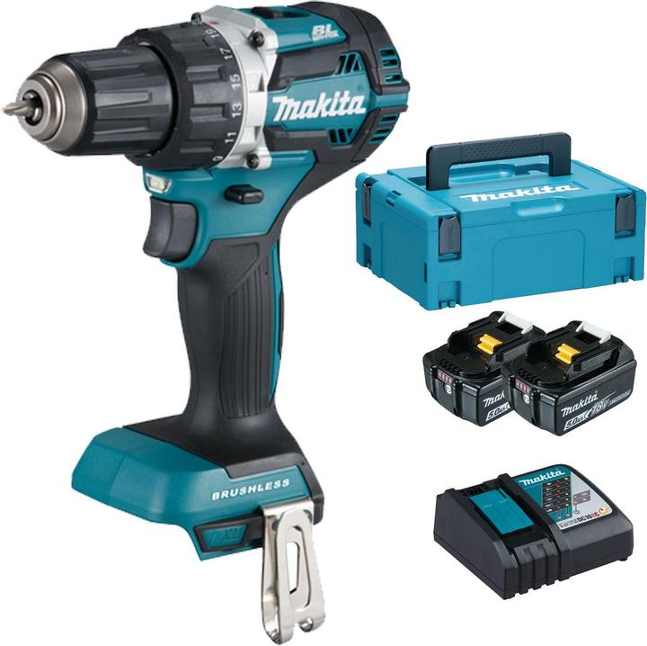 Image du produit Makita DDF484RTJ Perceuse-visseuse sans fil, 18 V, 2x 5,0 Ah Li-Ion, 54 (Fonctionnement sur batterie)