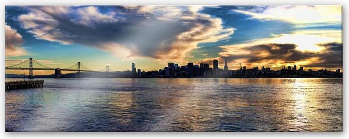Image du produit Trenddeko Panorama de l'horizon de San Francisco (40 x 100 cm)