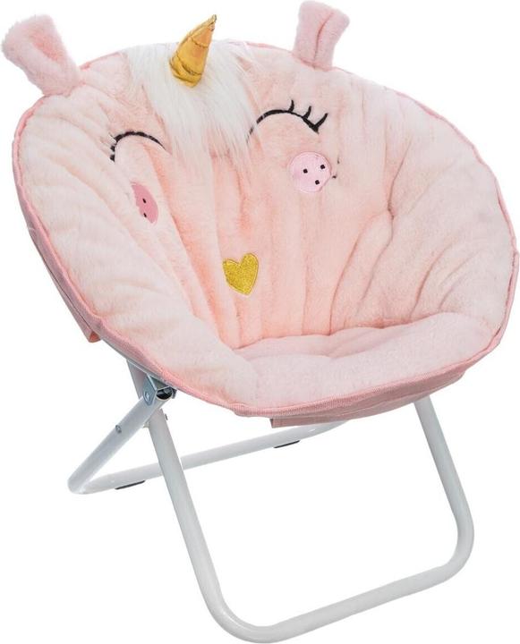 Actual product image Atmosphera Unicorn folding armchair made of fabric, light pink (High chair)