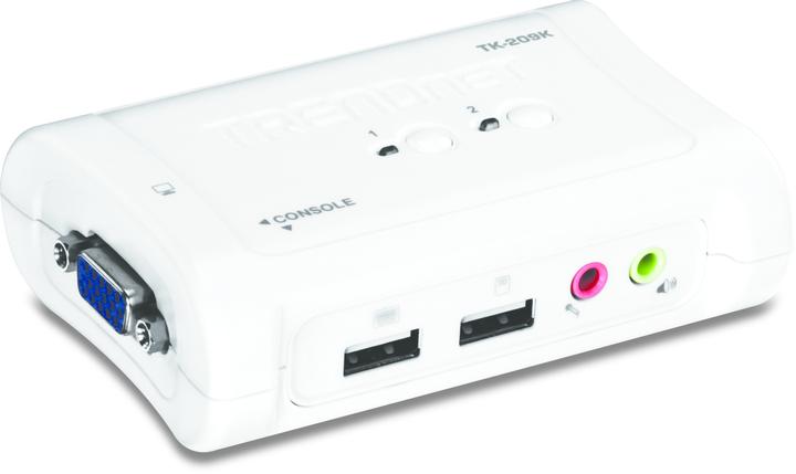 Actual product image Trendnet TK-209K 2-way USB KVM switch kit with audio