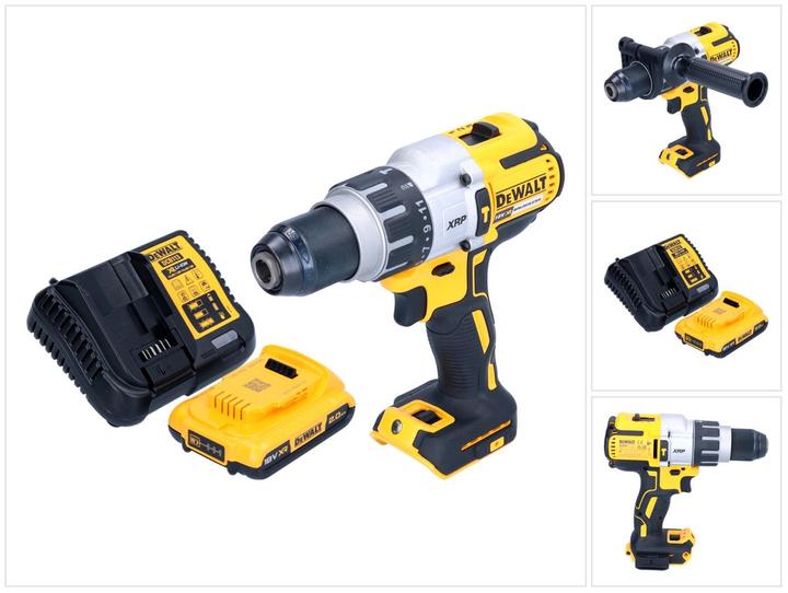 Actual product image DeWalt DCD 996 D1 Battery impact drill 18 V 95 Nm Brushless + 1x battery 2.0 Ah + charger (Rechargeable battery operated)