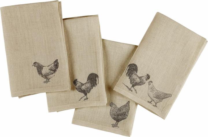 Produktbild Loberon Serviette 4er Set Walorine creme (4 x, 40 x 40 cm)