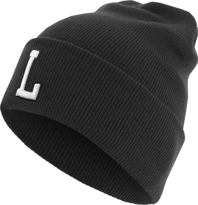 Masterdis Letter Cuff Knit Beanie (One Size)