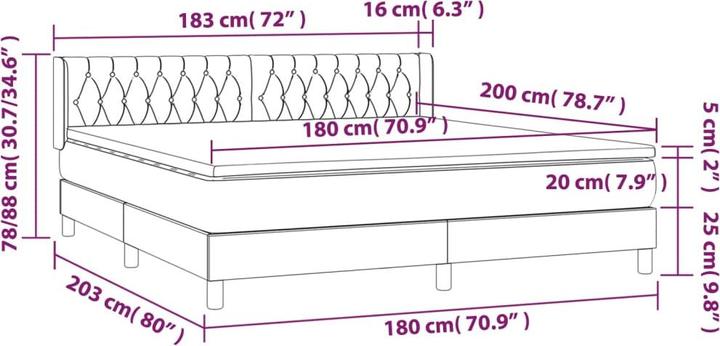 Actual product image VidaXL Elaine (180 x 200 cm)