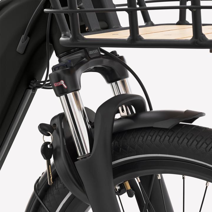 Produktbild Btwin E-Lastenfahrrad Cargobike R500E Longtail V2 schwarz