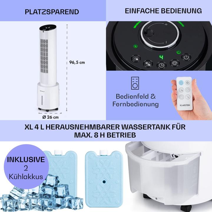 Actual product image Klarstein Mobile Air Cooler, 5-in-1 White