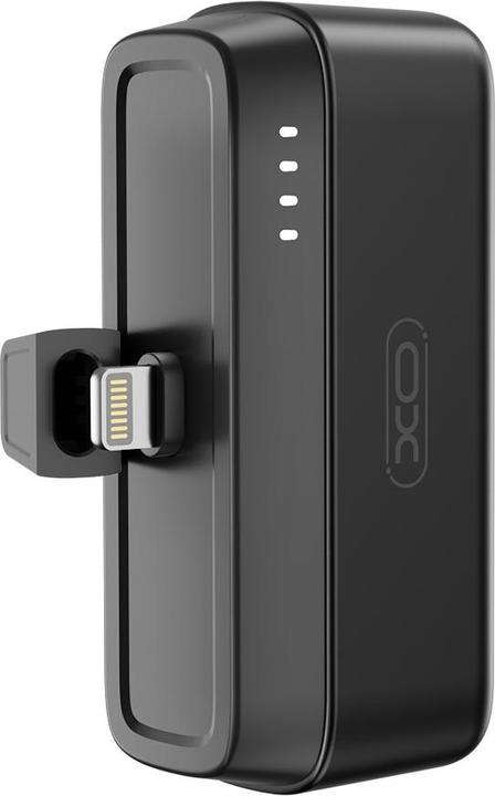 Actual product image xO power bank mini PR244 20W 5000 mAh with Lightning connector black (5000 mAh, 20 W)