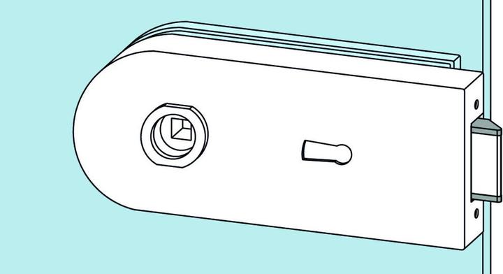 Actual product image Dormakaba Glass door lock Studio Rondo