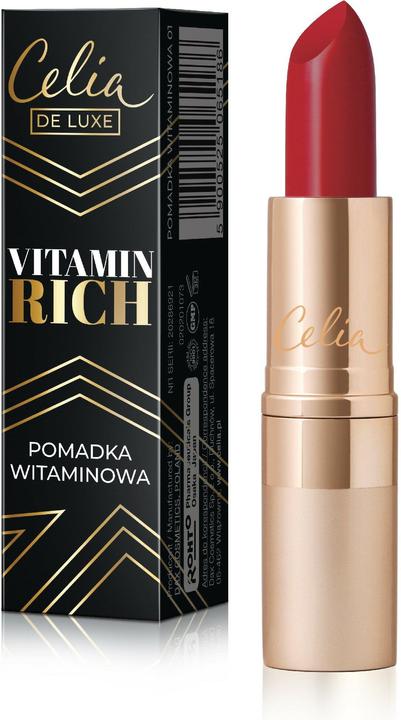 Actual product image Celia De Luxe Moisturising Lipstick Vitamin Rich No (06 3.5G)