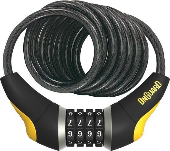 Image du produit Onguard Dobermann Combo 8031GLO serrure à câble spiralé 185 cm Ø122 mm (185 cm)