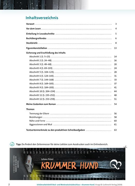 Immagine prodotto Krummer Hund – Juliane Pickel – Schülerarbeitsheft – M-Niveau (Tedesco, Florian Fuchs, Regine Becker, 2024)