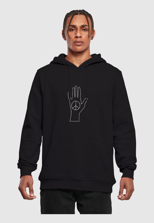 Image du produit Merchcode Peace - Sweat à capuche lourd Scribble Hand Black - 161335 (L)