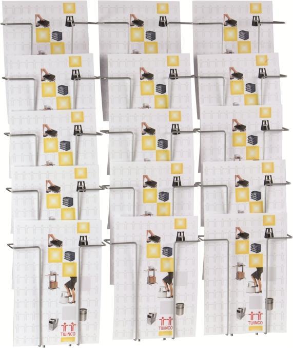 Actual product image Twinco Brochure holder H780xW710xD75mm no. of compartments 15 wire (A4)