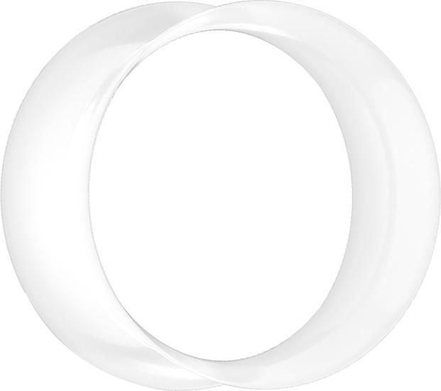 Actual product image Star Piercing Flared tunnel white (without brass, Silicone)
