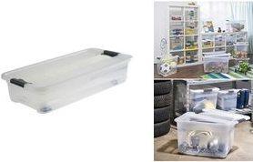 Immagine prodotto OKT Contenitore "Crystal Box", con rotelle, 33 litri Contenitore e coperchio: naturale-trasparente / (33 l)