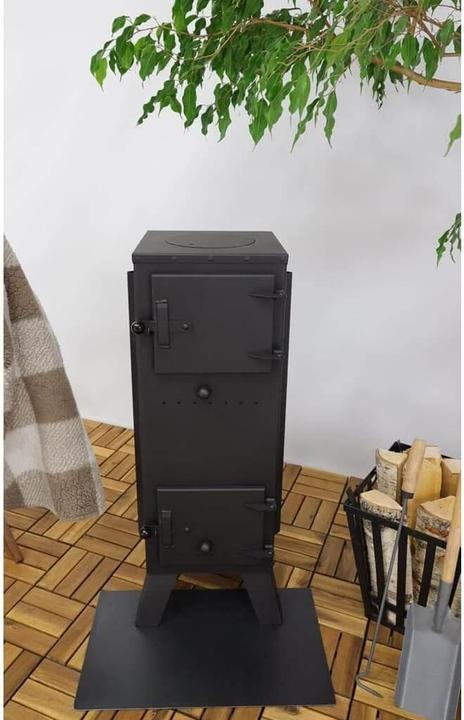 Image du produit Markone Magnus Poêle à bois avec briques réfractaires GT7PR noir Four pour atelier