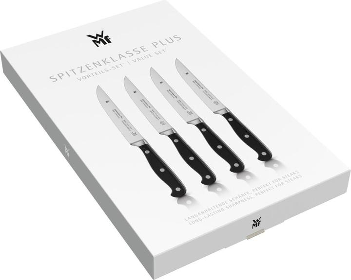 Image du produit WMF Set de 4 couteaux à steak Couteau à pizza haut de gamme Plus Acier à lame spéciale (4 pièce(s), Couteau)