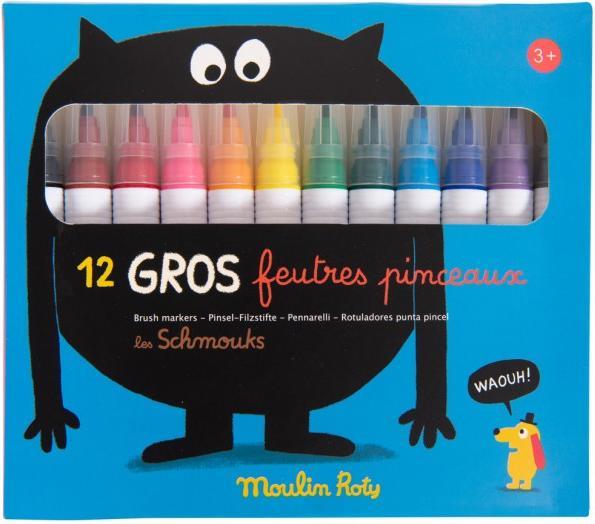 Produktbild Moulin Roty 12 Pinsel-Filzstifte, Les Schmouks (Coloré, 12 x)