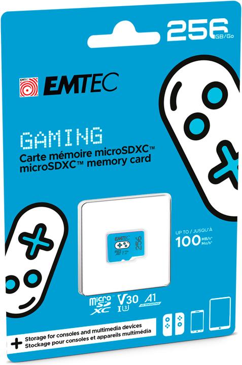 Image du produit Emtec Gaming (256 Go, microSDXC, U3, UHS-I)