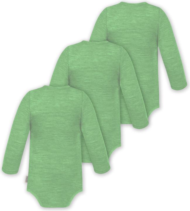 Actual product image Normani 3-pack baby merino bodysuit long sleeve "Auckland" - 9371 (98)