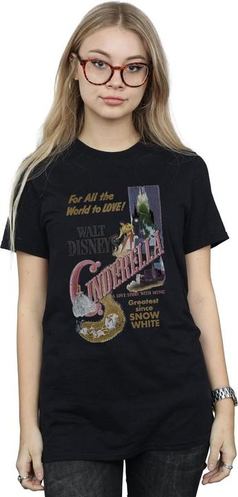 Actual product image Cinderella Womens/Ladies Poster Cotton Boyfriend T-Shirt (L)