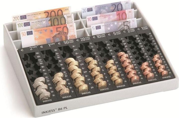 Produktbild Inkiess Kasse Rekord 86 PL (BxTxH) 35,0x30,5x7,0 cm lichtgrau/schwarz