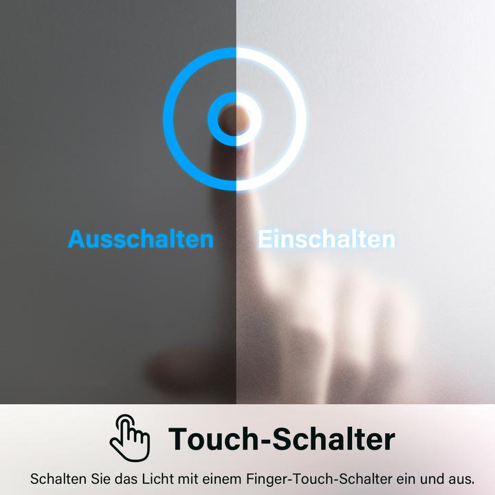 Produktbild SONNI LED Badezimmerspiegel, Lichtspiegel, Wandspiegel mit Touch-Schalter, Badezimmerspiegel mit Lic (50 x 70 cm)