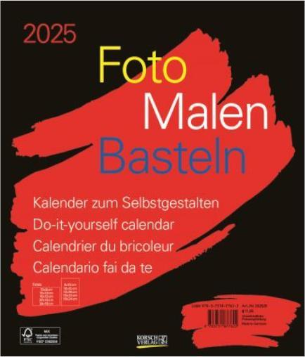 Produktbild Bastelkalender Foto Malen Basteln (30 x 35 cm, Harter Einband, Deutsch)