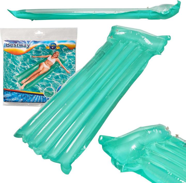 Produktbild Ikonka BESTWAY 44013 Türkisfarbene aufblasbare Schwimmmatratze
