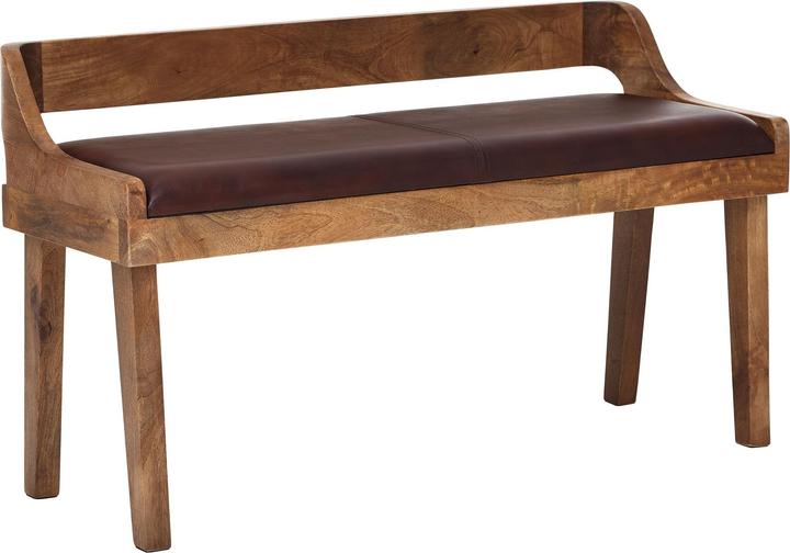 Produktbild FineBuy Sitzbank Massivholz Mango Braun (108 cm)