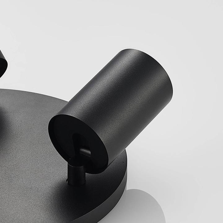 Actual product image Arcchio Brinja ceiling spotlight, round 3-light, black (GU10)